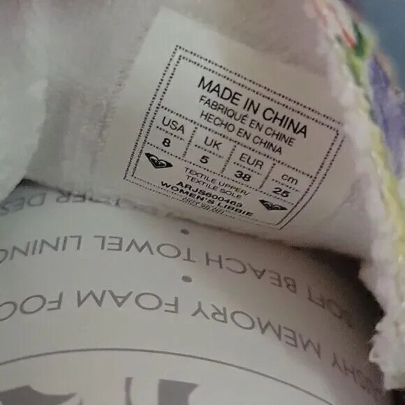 Roxy Sneakers Floral Canvas Shoes 7.5 Libbie Casual NWT NIB - Picture 8 of 8